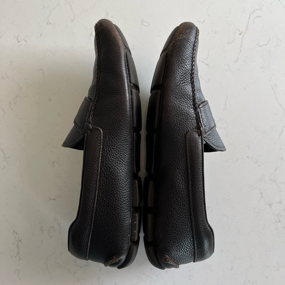 Prada Men’s Saffiano Leather Driving Loafers - Picture 3 of 14